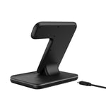 แท่นชาร์จไร้สายแม่เหล็กตั้งฉาก Z5A QI สำหรับโทรศัพท์มือถือ, Apple Watch, AirPods / Samsung Galaxy Buds / Huawei Free Buds พร้อมไฟวงแหวนสัมผัส, Z5A