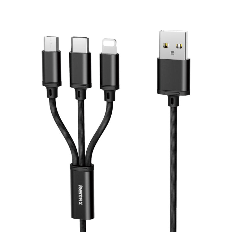 REMAX RC-131TH สายชาร์จ 3 in 1 USB เป็น 8 พิน & USB-C / Type-C & Micro USB ยาว 1 เมตร 2.8A