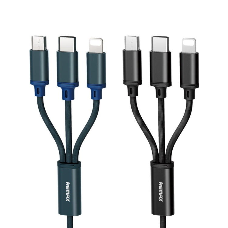 REMAX RC-131TH สายชาร์จ 3 in 1 USB เป็น 8 พิน & USB-C / Type-C & Micro USB ยาว 1 เมตร 2.8A