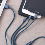 REMAX RC-131TH สายชาร์จ 3 in 1 USB เป็น 8 พิน & USB-C / Type-C & Micro USB ยาว 1 เมตร 2.8A