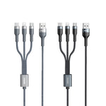 REMAX RC-070TH สายชาร์จ 3 in 1 USB เป็น 8 พิน & USB-C / Type-C & Micro USB ยาว 1.2 เมตร 2A