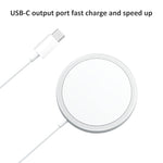 แท่นชาร์จไร้สายแม่เหล็กแบบกลม OJD-63 15W อะลูมิเนียมอัลลอย สไตล์ Magsafe, แบบแม่เหล็ก