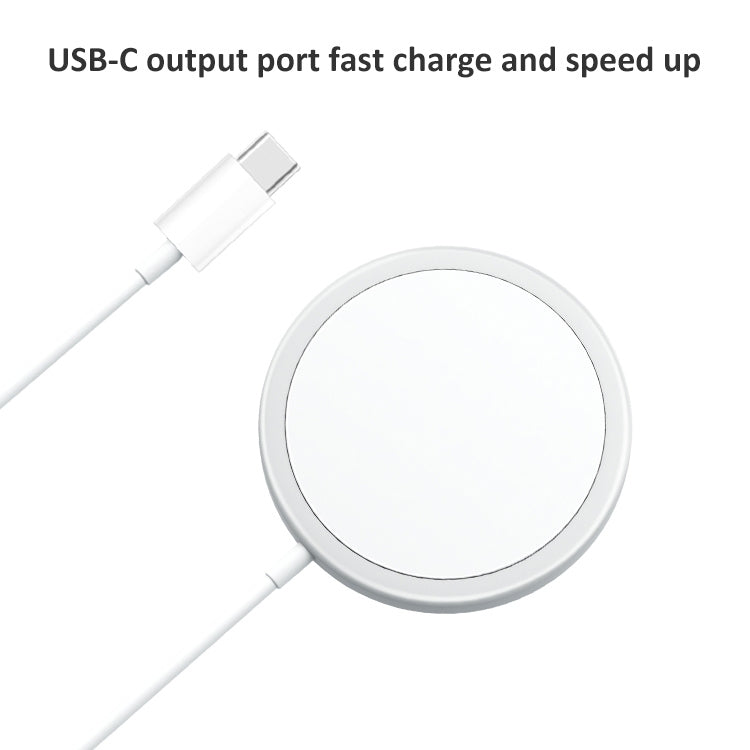 แท่นชาร์จไร้สายแม่เหล็กแบบกลม OJD-63 15W อะลูมิเนียมอัลลอย สไตล์ Magsafe, แบบแม่เหล็ก