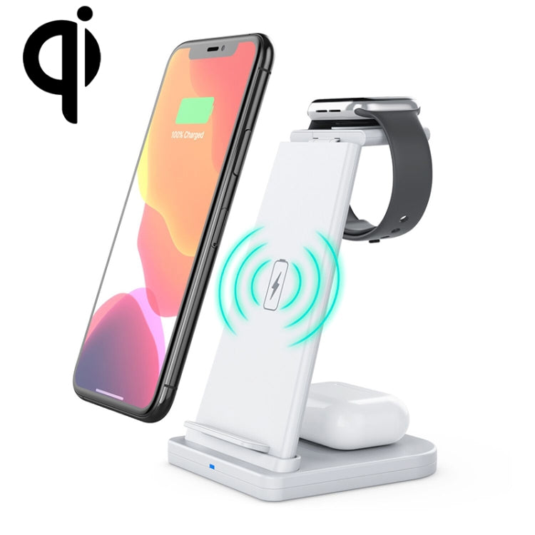 แท่นชาร์จไร้สาย HQ-UD21 3 in 1 แบบพับได้ สำหรับโทรศัพท์มือถือ, นาฬิกา และ Airpods รองรับ iPhones & Apple Watch & Airpods, HQ-UD21