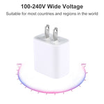 ที่ชาร์จเดินทาง PD 20W ช่อง USB-C / Type-C เดี่ยว, ปลั๊ก US, 20W ปลั๊ก US