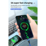 สายชาร์จข้อมูลเร็ว 40W 5A USB เป็น Micro USB + USB-C / Type-C + 8 พิน ความยาวสาย: 1.2 เมตร, 1.2 เมตร