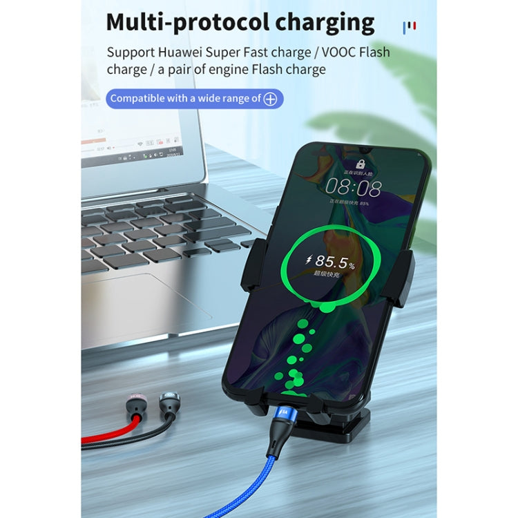 สายชาร์จข้อมูลเร็ว 40W 5A USB เป็น Micro USB + USB-C / Type-C + 8 พิน ความยาวสาย: 1.2 เมตร, 1.2 เมตร