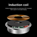 แท่นชาร์จไร้สายฝังในโต๊ะ KP-ZMC พร้อมสายเชื่อมต่อ PD+USB ยาว 1.2 เมตร