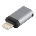 อะแดปเตอร์ชาร์จ 8 พิน ตัวผู้ เป็น USB-C / Type-C ตัวเมีย รองรับการส่งข้อมูล, 8 พิน ตัวผู้
