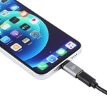 อะแดปเตอร์ชาร์จ 8 พิน ตัวผู้ เป็น USB-C / Type-C ตัวเมีย รองรับการส่งข้อมูล, 8 พิน ตัวผู้
