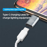 อะแดปเตอร์ชาร์จ 8 พิน ตัวผู้ เป็น USB-C / Type-C ตัวเมีย รองรับการส่งข้อมูล, 8 พิน ตัวผู้