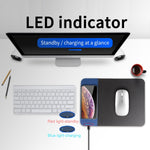 OJD-36 QI Standard 10W Lighting Wireless Charger Rubber Mouse Pad, Size: 26.2 x 19.8 x 0.65cm