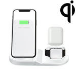 OJD-45 3 in 1 QI 10W ที่ชาร์จไร้สายอเนกประสงค์สำหรับโทรศัพท์มือถือ + นาฬิกา + พอร์ตชาร์จหูฟัง 8 พิน สำหรับโทรศัพท์มือถือ นาฬิกา และ AirPods 2, OJD-45