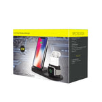 OJD-45 3 in 1 QI 10W ที่ชาร์จไร้สายอเนกประสงค์สำหรับโทรศัพท์มือถือ + นาฬิกา + พอร์ตชาร์จหูฟัง 8 พิน สำหรับโทรศัพท์มือถือ นาฬิกา และ AirPods 2, OJD-45