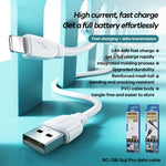 REMAX RC-138i สายชาร์จข้อมูลชาร์จเร็ว 2.4A USB เป็น 8 พิน Suji Pro ความยาวสาย 1 เมตร, 8 พิน
