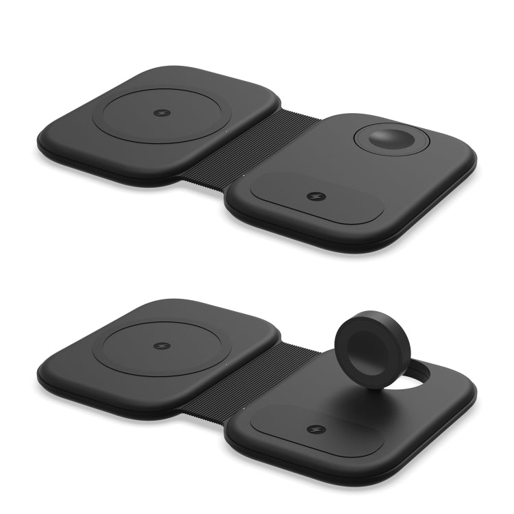 แท่นชาร์จไร้สายแม่เหล็กพับได้อเนกประสงค์ 3 ใน 1 15W สำหรับ iPhone ซีรีส์ & Apple Watch & AirPods, รุ่น F20