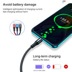 K061 สายชาร์จข้อมูลชาร์จเร็ว 1.2 เมตร 5A 3 in 1 USB เป็น 8 พิน + USB-C / Type-C + Micro USB แบบกลม