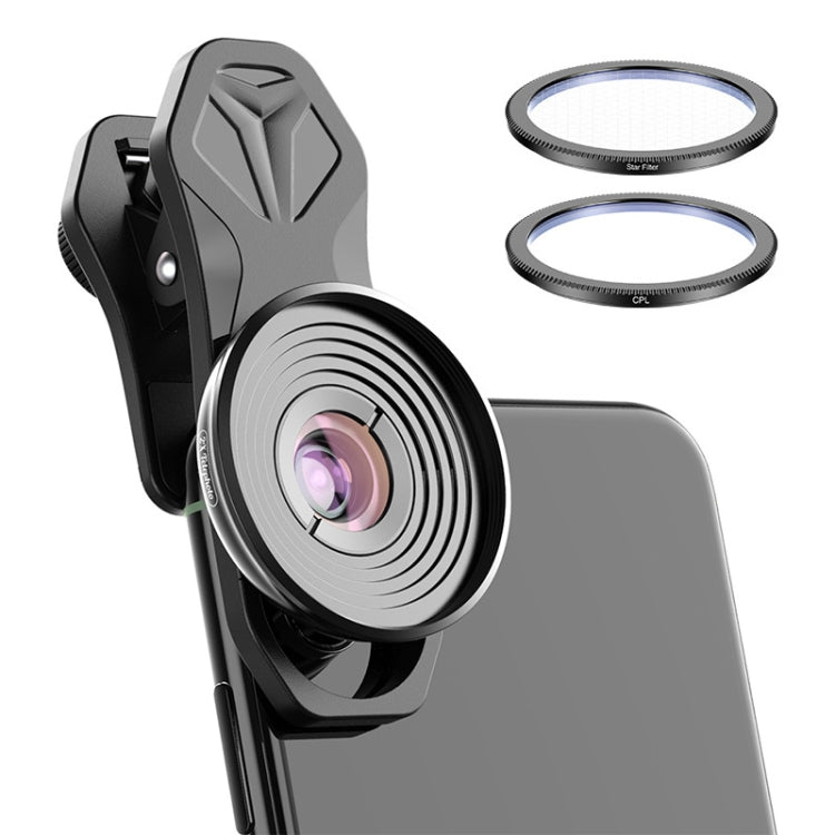 ชุดเลนส์โทรศัพท์ APEXEL APL-HB10X มาโคร + ฟิลเตอร์แสงดาว + CPL, APL-HB10X