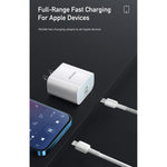 awei PD5 ที่ชาร์จเดินทางชาร์จเร็ว 20W PD พร้อมสาย Type-C / USB-C เป็น 8 พิน ปลั๊ก US