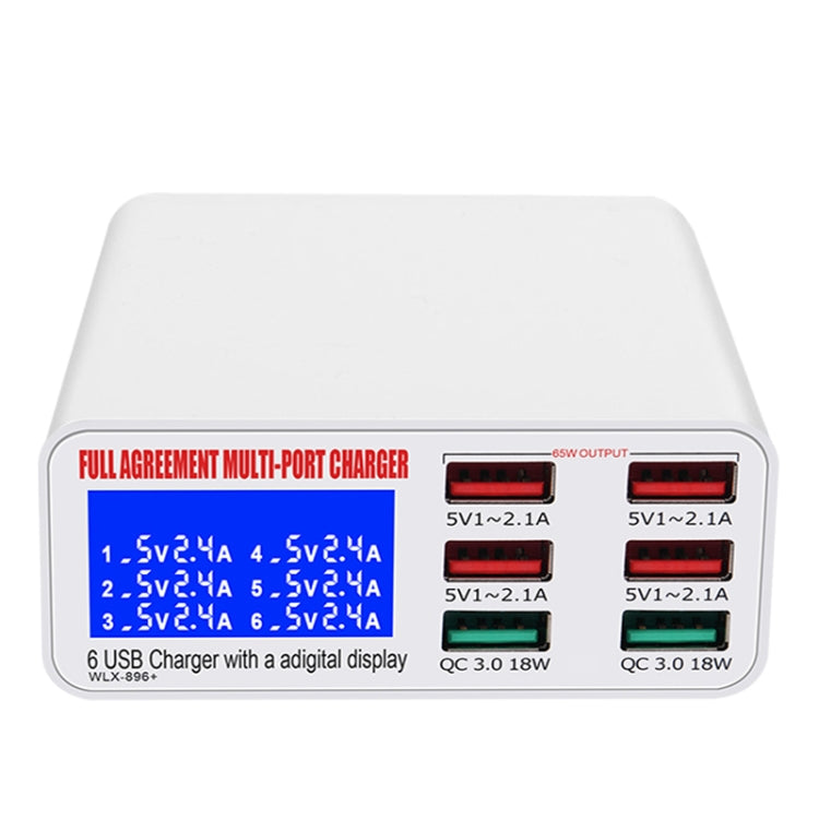WLX-896+ ที่ชาร์จ USB อัจฉริยะแสดงผลดิจิทัลมัลติฟังก์ชัน 6 in 1, WLX-896+(ปลั๊ก AU), WLX-896+(ปลั๊ก EU), WLX-896+(ปลั๊ก UK), WLX-896+(ปลั๊ก US)