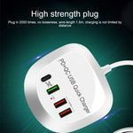 WLX-T3P ที่ชาร์จ USB อัจฉริยะชาร์จเร็วมัลติฟังก์ชัน PD + QC 4 in 1, WLX-T3P ปลั๊ก AU, WLX-T3P ปลั๊ก EU, WLX-T3P ปลั๊ก UK, WLX-T3P ปลั๊ก US