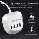 WLX-T3P ที่ชาร์จ USB อัจฉริยะชาร์จเร็วมัลติฟังก์ชัน PD + QC 4 in 1, WLX-T3P ปลั๊ก AU, WLX-T3P ปลั๊ก EU, WLX-T3P ปลั๊ก UK, WLX-T3P ปลั๊ก US