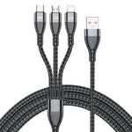 ADC-138 สายชาร์จข้อมูลถักชาร์จเร็ว 66W 3 in 1 USB เป็น 8 พิน + Micro USB + USB-C / Type-C ความยาวสาย 1.2 เมตร
