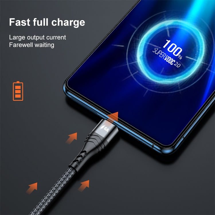 ADC-138 สายชาร์จข้อมูลถักชาร์จเร็ว 66W 3 in 1 USB เป็น 8 พิน + Micro USB + USB-C / Type-C ความยาวสาย 1.2 เมตร