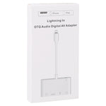 อะแดปเตอร์ OTG เสียงดิจิทัล AV 4 in 1 8 พิน เป็น USB คู่ + AUX 3.5 มม. + HDMI