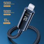 REMAX RC-128i สายชาร์จข้อมูลถักชาร์จเร็ว 20W Type-C / USB-C เป็น 8 พิน พร้อมจอแสดงผลดิจิทัลอัจฉริยะ อัลลอยด์สังกะสี ความยาว 1.2 เมตร
