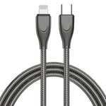 สายชาร์จเร็ว ADC-009 USB-C / Type-C เป็น 8 Pin อัลลอยสังกะสี ความยาวสาย 1 ม., USB-C / Type-C เป็น 8 Pin