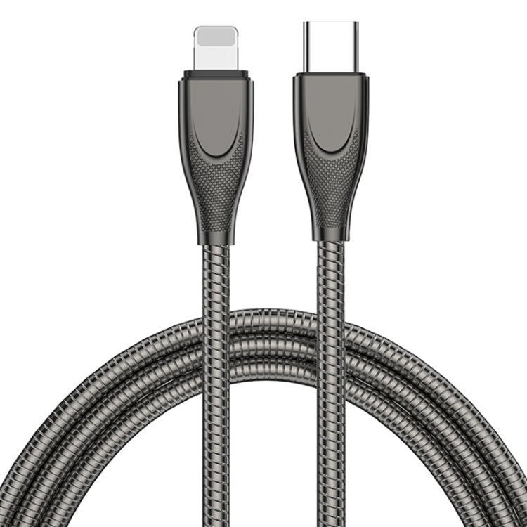 สายชาร์จเร็ว ADC-009 USB-C / Type-C เป็น 8 Pin อัลลอยสังกะสี ความยาวสาย 1 ม., USB-C / Type-C เป็น 8 Pin