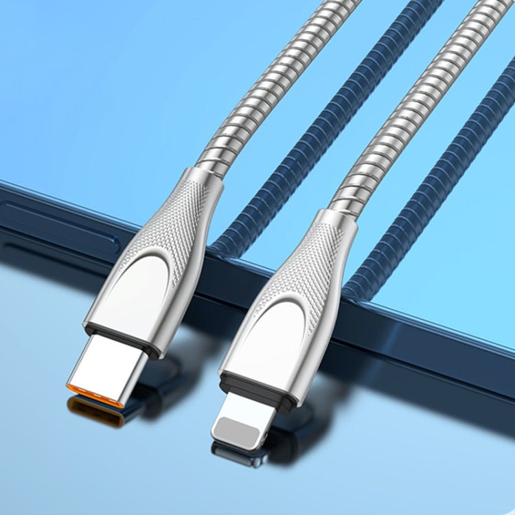 สายชาร์จเร็ว ADC-009 USB-C / Type-C เป็น 8 Pin อัลลอยสังกะสี ความยาวสาย 1 ม., USB-C / Type-C เป็น 8 Pin