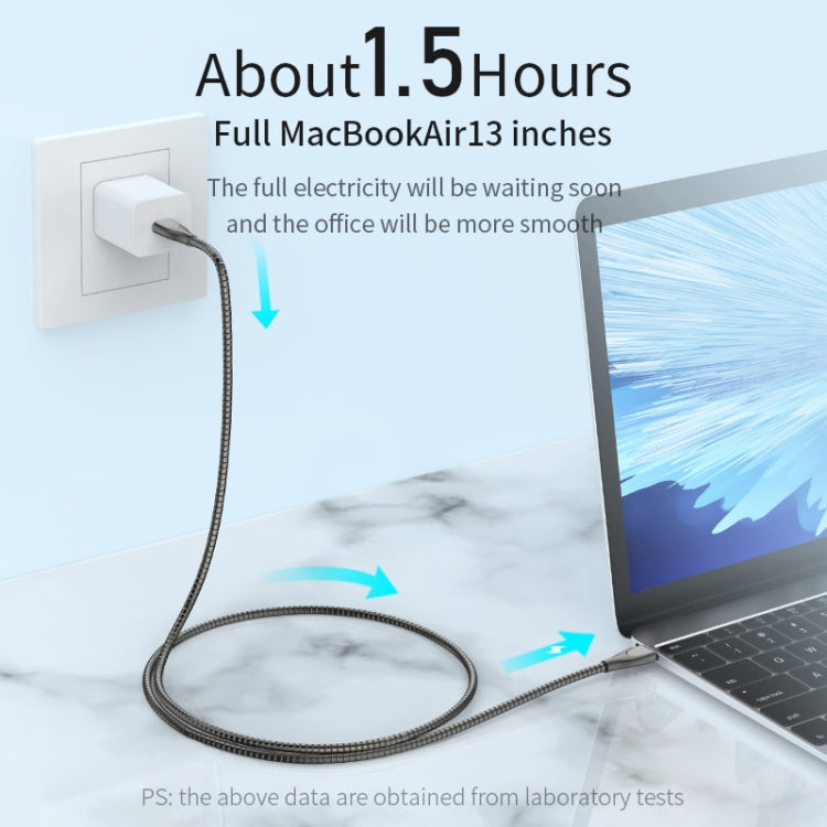 สายชาร์จเร็ว ADC-009 USB-C / Type-C เป็น 8 Pin อัลลอยสังกะสี ความยาวสาย 1 ม., USB-C / Type-C เป็น 8 Pin