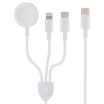 สายชาร์จข้อมูล 3 in 1 USB-C / Type-C เป็น 8 พิน + USB-C / Type-C + ที่ชาร์จไร้สายแม่เหล็กสำหรับนาฬิกา ความยาวสาย: 1.2 ม.