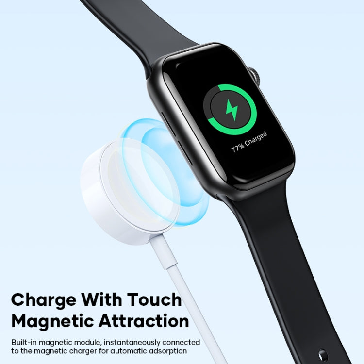 สายชาร์จข้อมูล 3 in 1 USB-C / Type-C เป็น 8 พิน + USB-C / Type-C + ที่ชาร์จไร้สายแม่เหล็กสำหรับนาฬิกา ความยาวสาย: 1.2 ม.