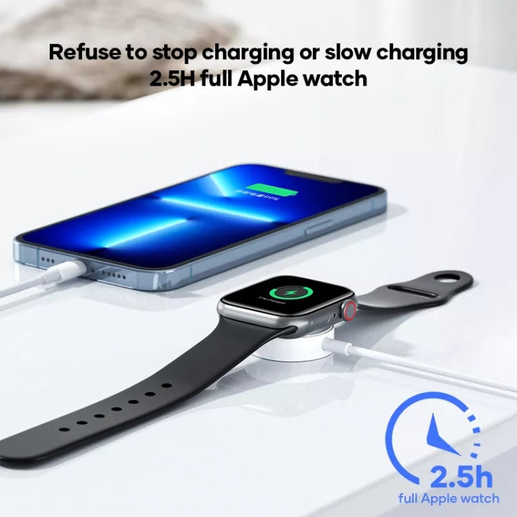 สายชาร์จข้อมูล 3 in 1 USB-C / Type-C เป็น 8 พิน + USB-C / Type-C + ที่ชาร์จไร้สายแม่เหล็กสำหรับนาฬิกา ความยาวสาย: 1.2 ม.