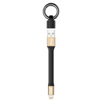 สายชาร์จข้อมูลพกพา IVON CA90 2.4A USB เป็น 8 พิน พร้อมแหวน ความยาว: 14.5 ซม.