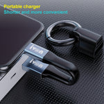 สายชาร์จข้อมูลพกพา IVON CA90 2.4A USB เป็น 8 พิน พร้อมแหวน ความยาว: 14.5 ซม.