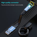 สายชาร์จข้อมูลพกพา IVON CA90 2.4A USB เป็น 8 พิน พร้อมแหวน ความยาว: 14.5 ซม.