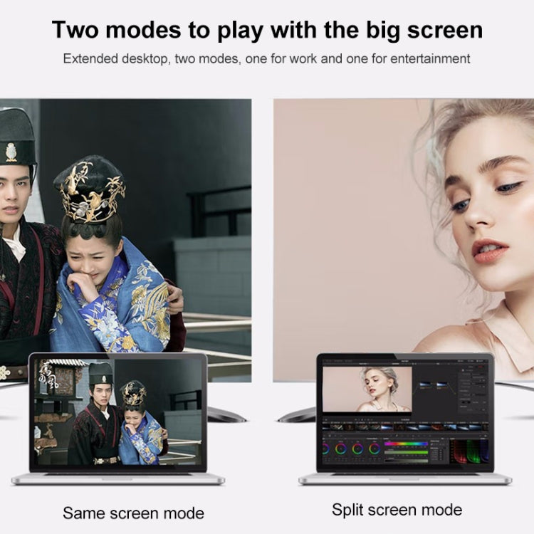 A18 Pro อะแดปเตอร์ 3 in 1 8 Pin + Type-C + Micro USB เป็น HDMI + 8 Pin Digital AV