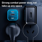 ที่ชาร์จโปร่งใส WK WP-U149 20W USB+USB-C/Type-C ช่องคู่, สเปค: ปลั๊กสหรัฐอเมริกา