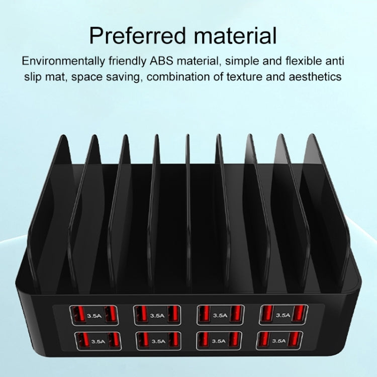 YFY-A55 สถานีชาร์จอัจฉริยะ 16 พอร์ต USB 150W พร้อมแท่นวางโทรศัพท์และแท็บเล็ต, ปลั๊ก US, YFY-A55
