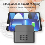 YFY-A54 สถานีชาร์จอัจฉริยะ 5 พอร์ต USB + Type-C 100W พร้อมแท่นวางโทรศัพท์และแท็บเล็ต, ปลั๊ก US, YFY-A54