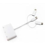 อะแดปเตอร์ 3 in 1 8-Pin และ Micro USB และ Type-C เป็น TF & SD Card Reader USB OTG Extender