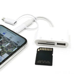 อะแดปเตอร์ 3 in 1 8-Pin และ Micro USB และ Type-C เป็น TF & SD Card Reader USB OTG Extender