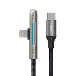 สายชาร์จเกมมือถือ ROCK RCB0811 M3 20W USB-C/Type-C เป็น 8 Pin อัลลอยสังกะสี ชาร์จเร็ว ความยาว 1 ม., Type-C เป็น 8 Pin (1m)