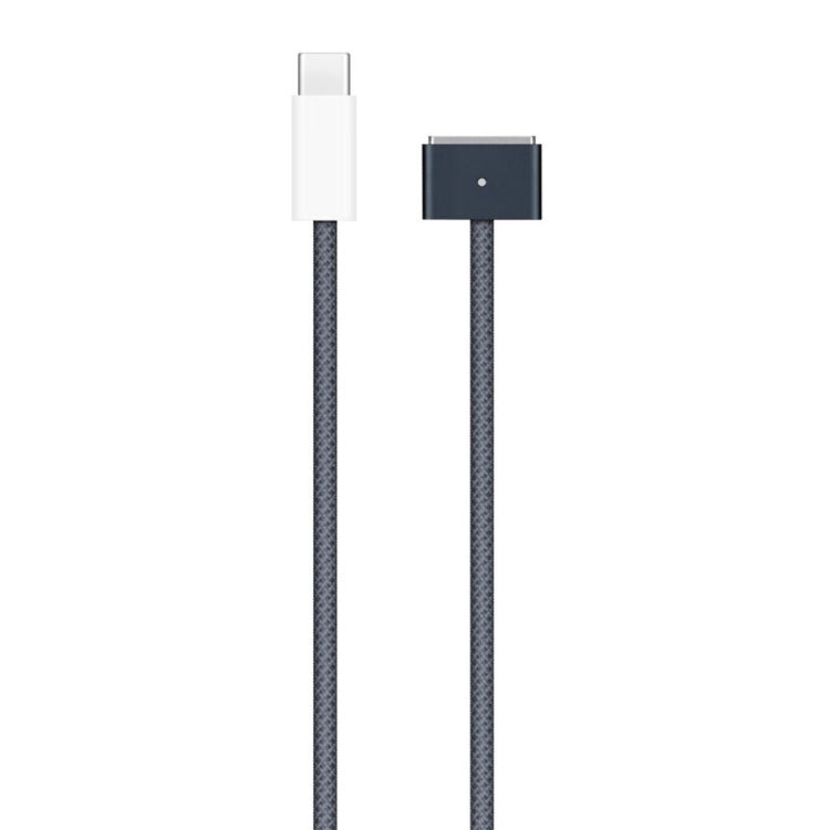 สายชาร์จข้อมูลถัก USB-C / Type-C เป็น Magsafe 3 ชาร์จเร็ว ความยาว 2 เมตร สีฟ้าและสีขาว
