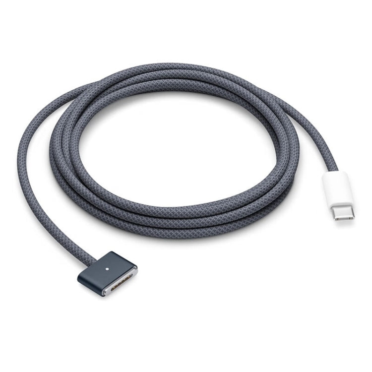สายชาร์จข้อมูลถัก USB-C / Type-C เป็น Magsafe 3 ชาร์จเร็ว ความยาว 2 เมตร สีฟ้าและสีขาว