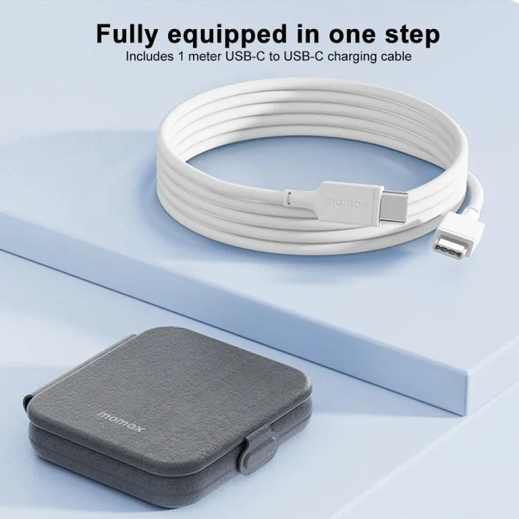 MOMAX UD30 Q.Mag Go 2 in 1 ที่ชาร์จไร้สายแม่เหล็กแบบพับได้ Magsafe